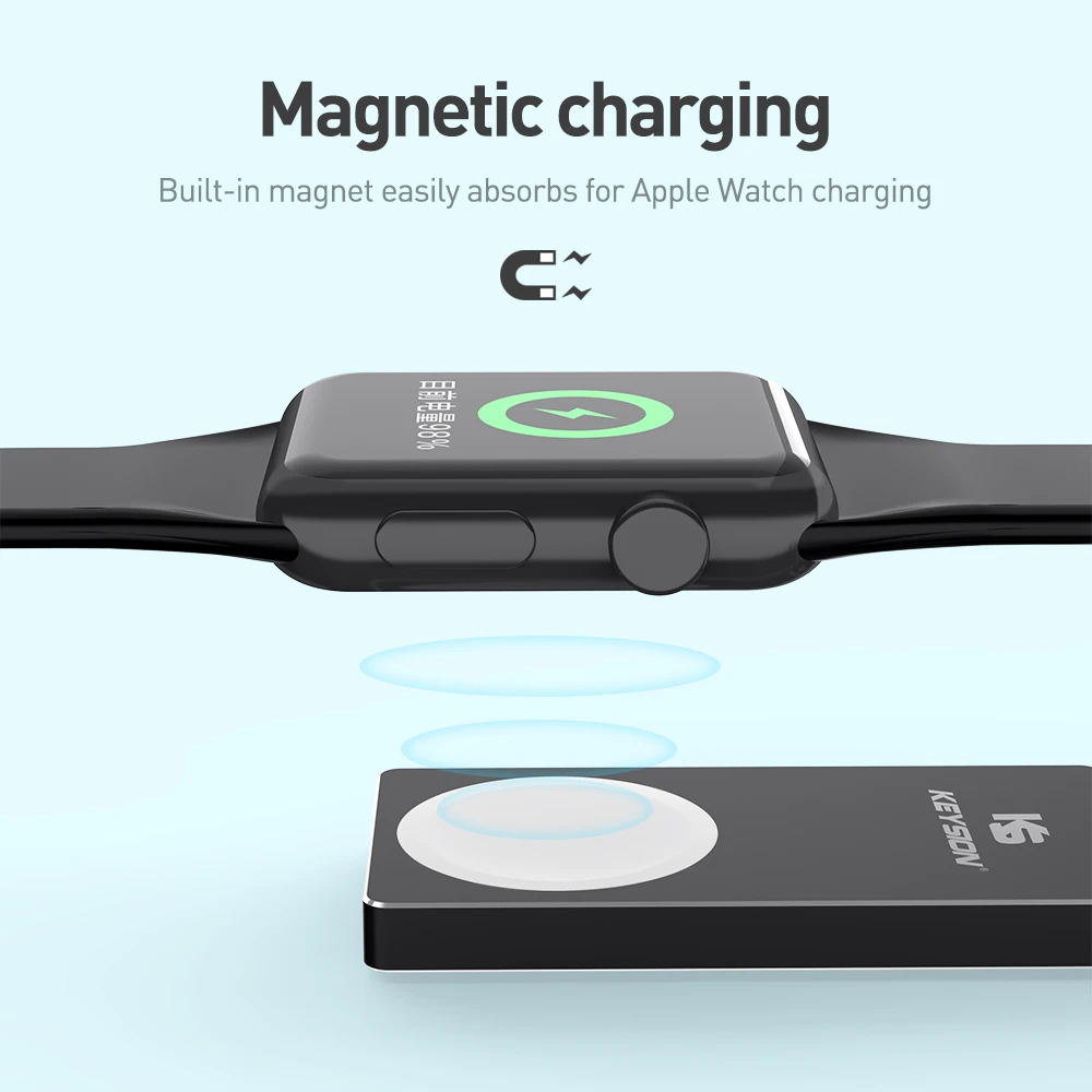 KEYSION магнитное Беспроводное зарядное устройство для Apple Watch серии 4 3 2 1