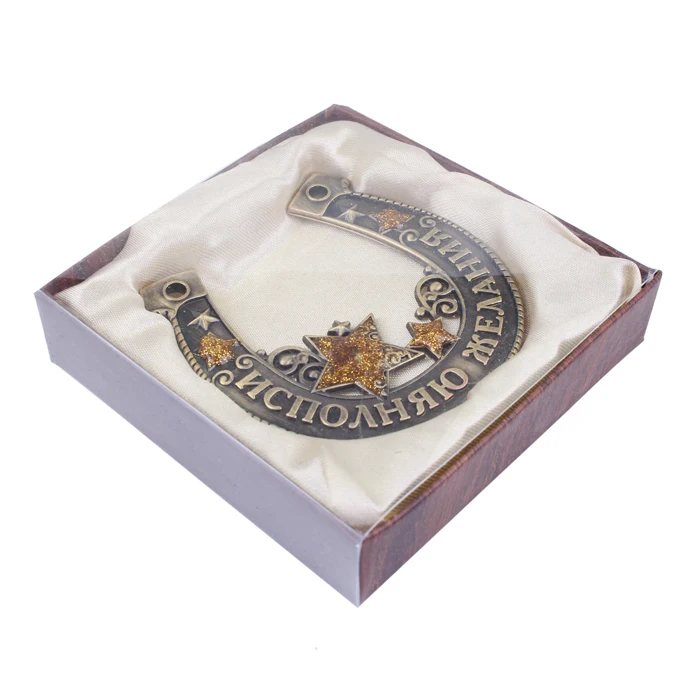 Бесплатная доставка Искусство. Металлические подковы/Статуэтка золотого цвета