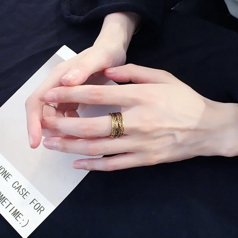 1 шт новый стиль кольца для женщин черный золотой серебряный цвет тонкий