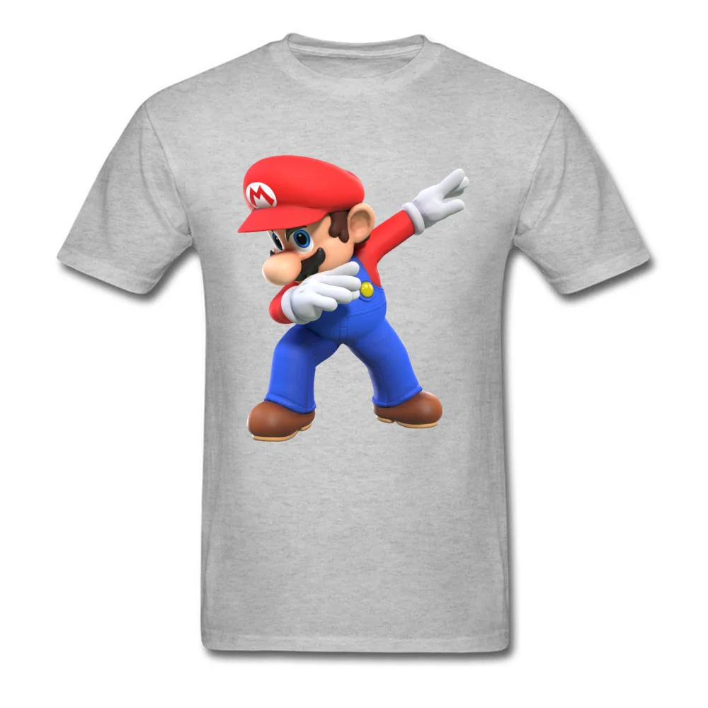 Мужские футболки 3D футболка Super Mario Bros футболка забавная одежда с принтом Марио Летние черные топы хлопковые футболки оптом - Цвет: Gray