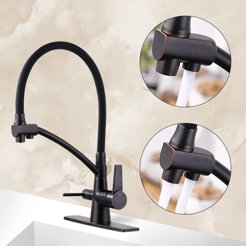 Y40041 GAPPO смеситель для кухни, смеситель для воды, кран для раковины, фильтр, смесители, смесители, смеситель на бортике, очиститель, черные Смесители Для Раковины - Цвет: Y40041