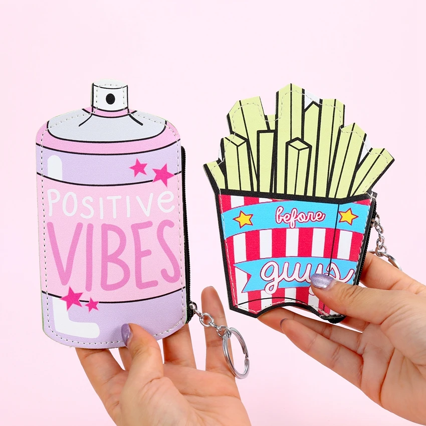 Детский мультяшный кошелек для мелочи женщин кожаный бумажник в форме бутылки с