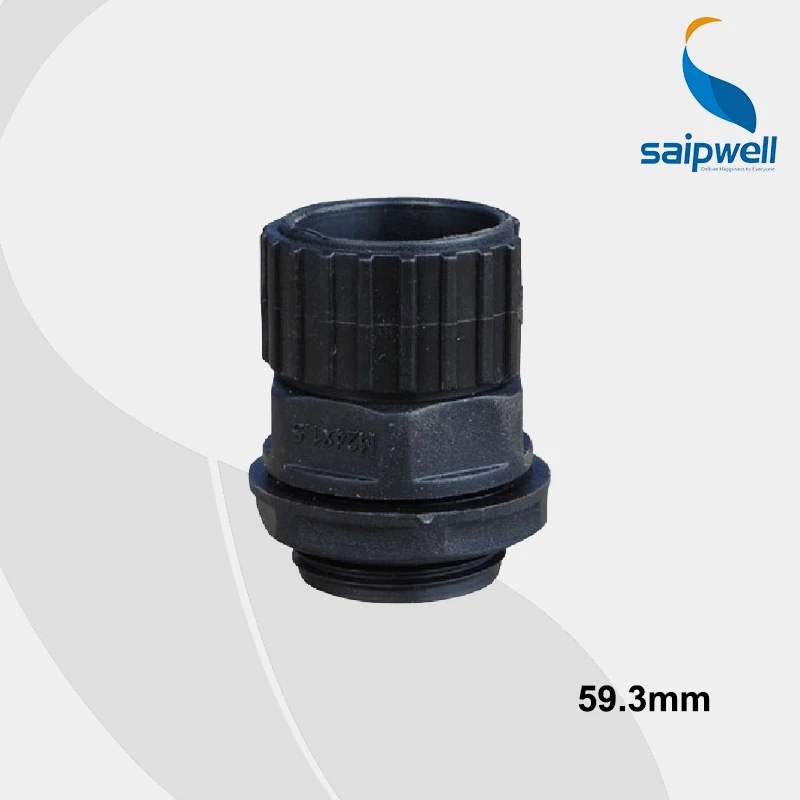 Saip/Saipwell 59 3 мм Тип PG Диаметр нейлон PA IP54 черный фитинг трубы (PG48)|pipe fittings|fitting pipe |