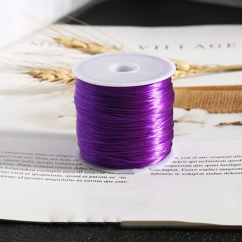 Purple Aiovlo 60 м/лот, крепкий кристалл, эластичная линия для бисероплетения, шнур, нить, сделай сам, ожерелье, браслет, аксессуары для изготовления ювелирных изделий - Цвет: Purple