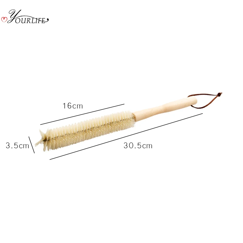 OYOURLIFE гибкий чайник из дерева с длинной ручкой щетка для чашки стеклянная чашка