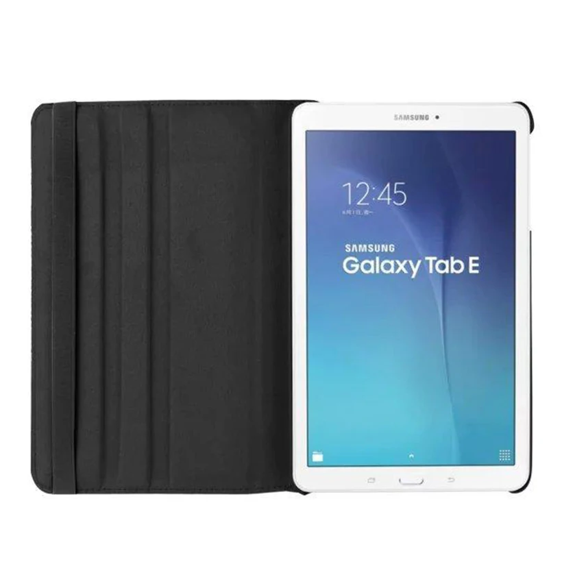Чехол из зернистой кожи с поворотом на 360 градусов для Samsung Galaxy Tab E 9 6 T560 T561 задняя