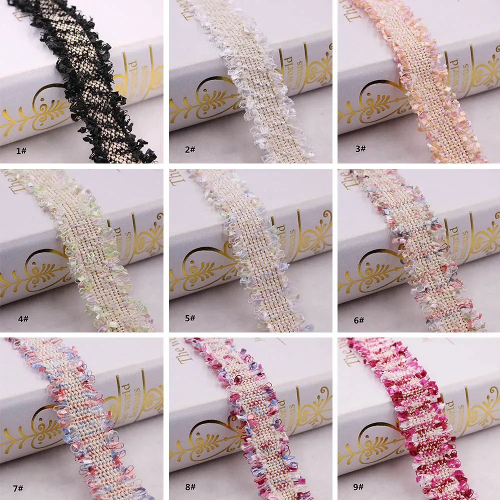 Винтажная кружевная лента с золотым жемчугом и вышитыми кисточками 1 ярд ткань