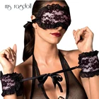 2018 Экзотическая одежда Сексуальное белье Горячая кружевная маска повязка на глаза + секс наручники секс-игрушки для пар Эротическое белье для женщин