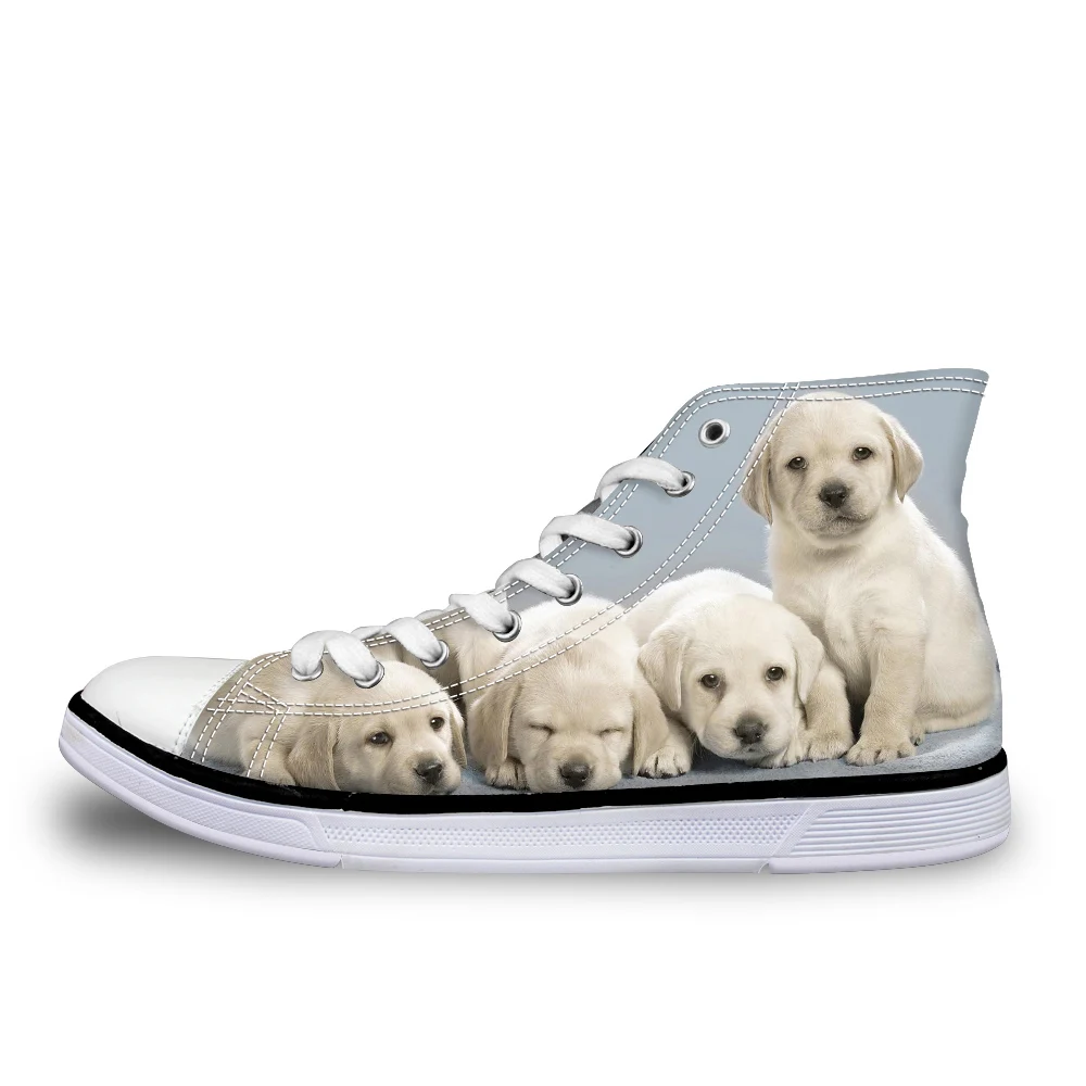 WHEREISART/Милая женская Вулканизированная обувь с принтом Чихуахуа парусиновая на