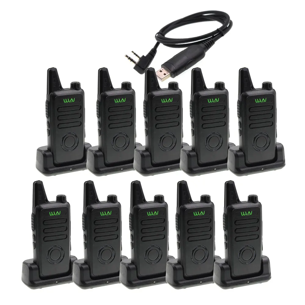 10KD-C1-CGD-USB-B 10 шт. WLN Мини Портативная рация KD-C1plus портативное радио UHF 400-470 МГц 5 Вт 16CH 1500 мАч портативный скремблер двухстороннее радио - Цвет: 10KD-C1-CGD-USB-B