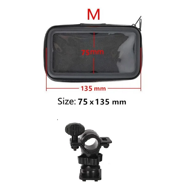 SIZE M Держатель для телефона на велосипед, мотоцикл, подставка для телефона для Iphone X, 8 Plus, SE, S9, gps, держатель для велосипеда, водонепроницаемый чехол - Цвет: SIZE M