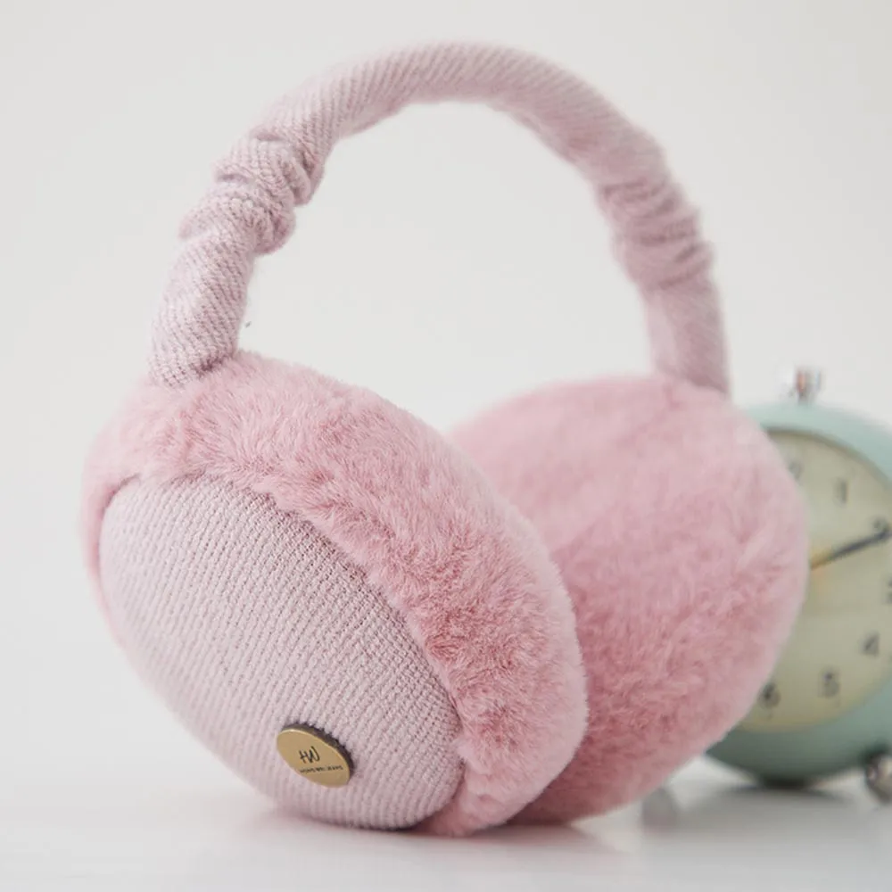 Pink Feitong/Новинка года; Милые Складные разноцветные наушники в стиле унисекс; теплые наушники; зимние наушники - Цвет: Pink