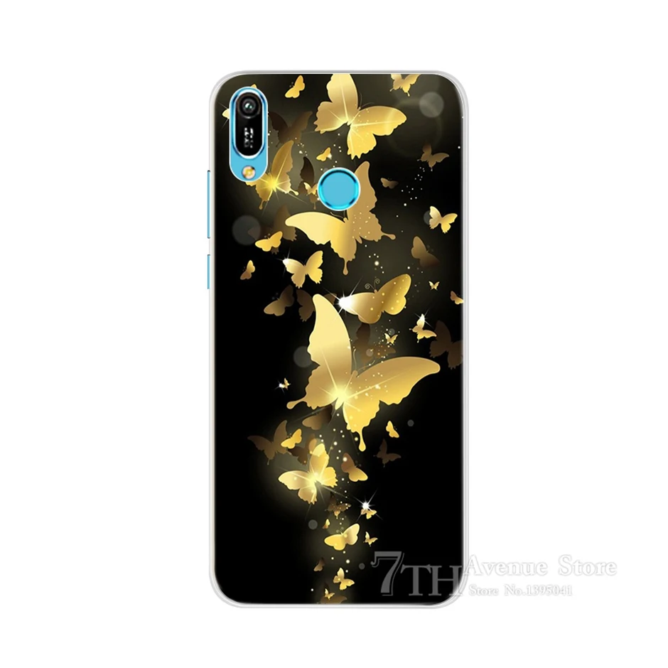ТПУ чехол для Huawei Y6 2019 Prime Pro силиконовый телефона задняя крышка 2018 Honor 7A