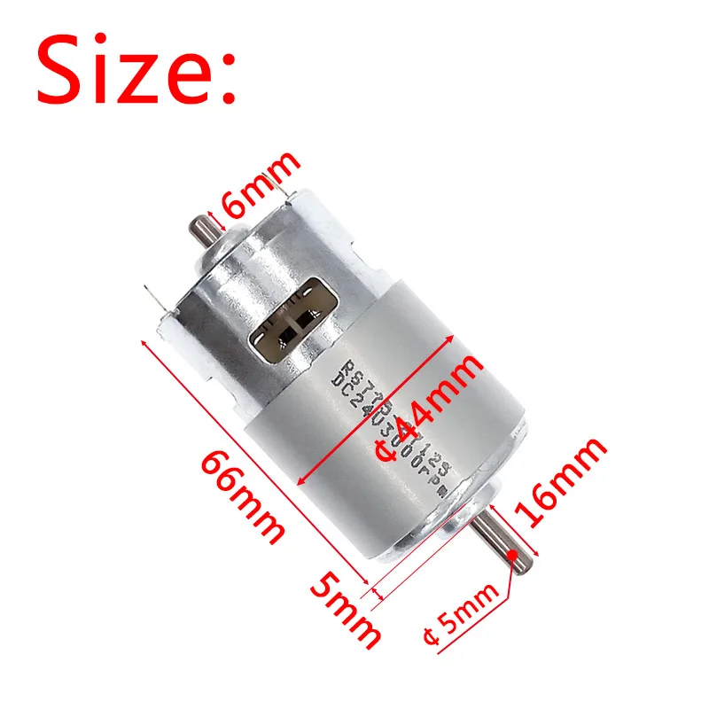 12В мотор 775 DC 24V двойной шариковый подшипник 1000rpm8500rpm6000rpm4500rpm3000rpm большой крутящий момент низкий уровень шума