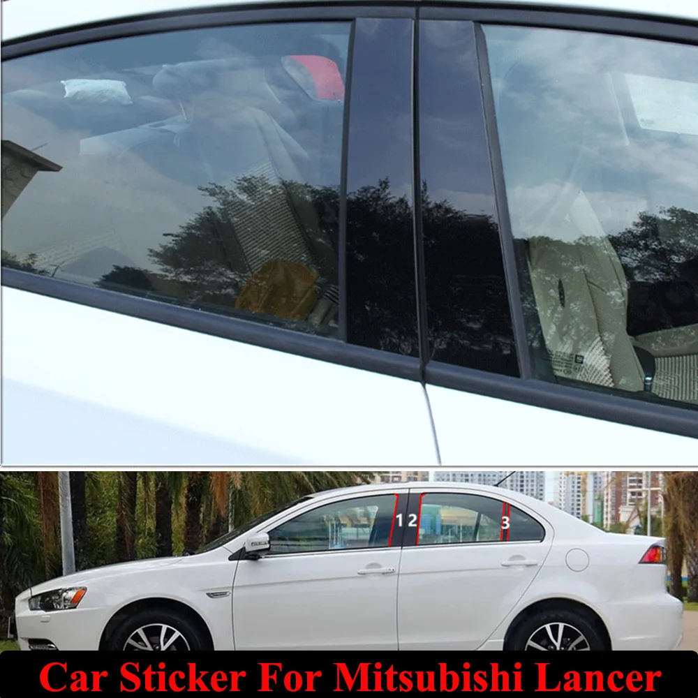 Наклейка на окно для Mitsubishi Lancer декоративная наклейка из углеродного волокна