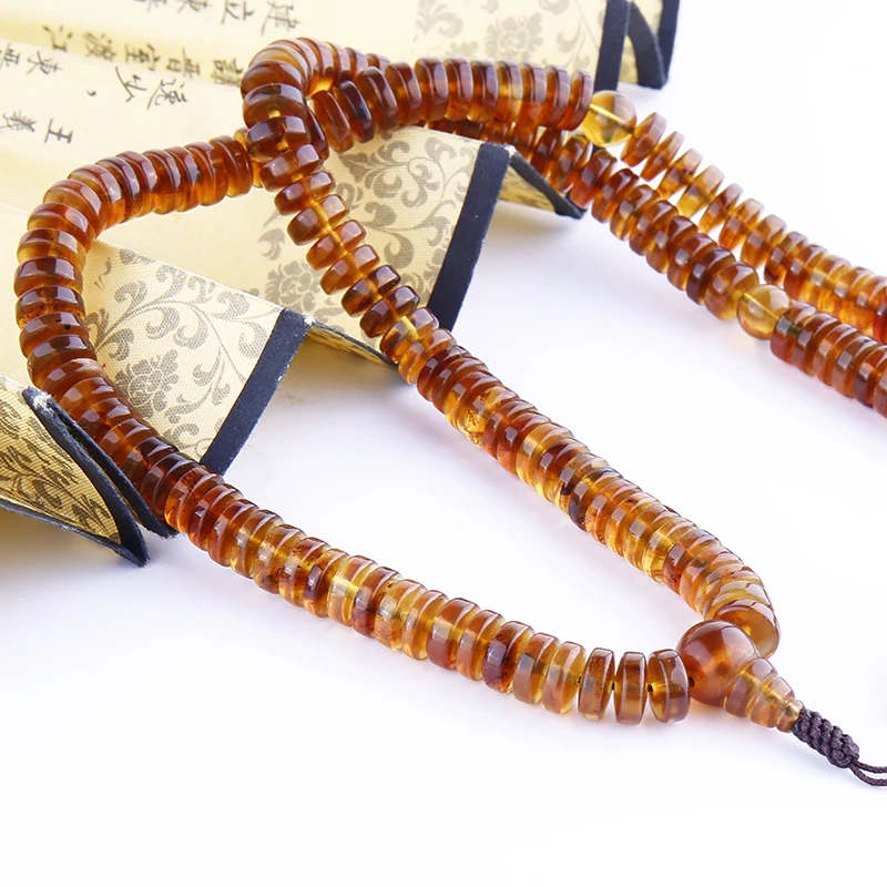 Wanfu burmite натурального янтаря плоская бусина Будды из бисера и футболка ожерелье