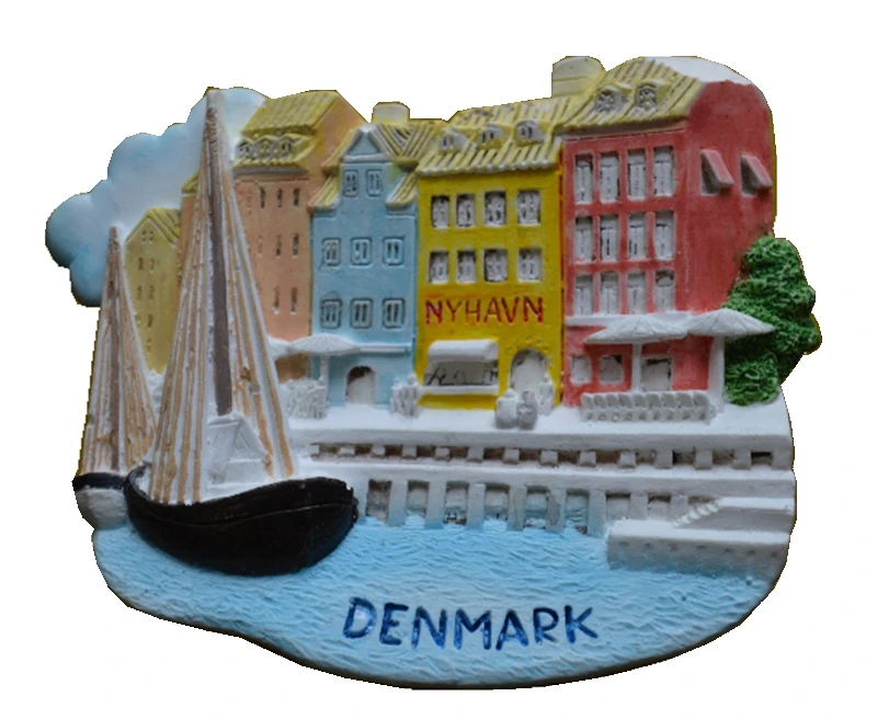 Копенгаген Дания расписанные вручную для ароматерапии магниты на холодильник