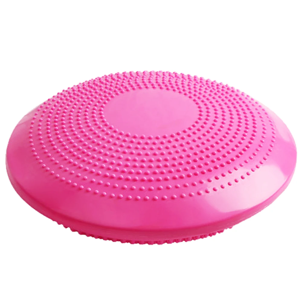 Pink 33 см Yoga Balance Disc домашний балансировочный диск надувная балансировочная Подушка мячи для йоги портативная Массажная подушка - Цвет: Pink