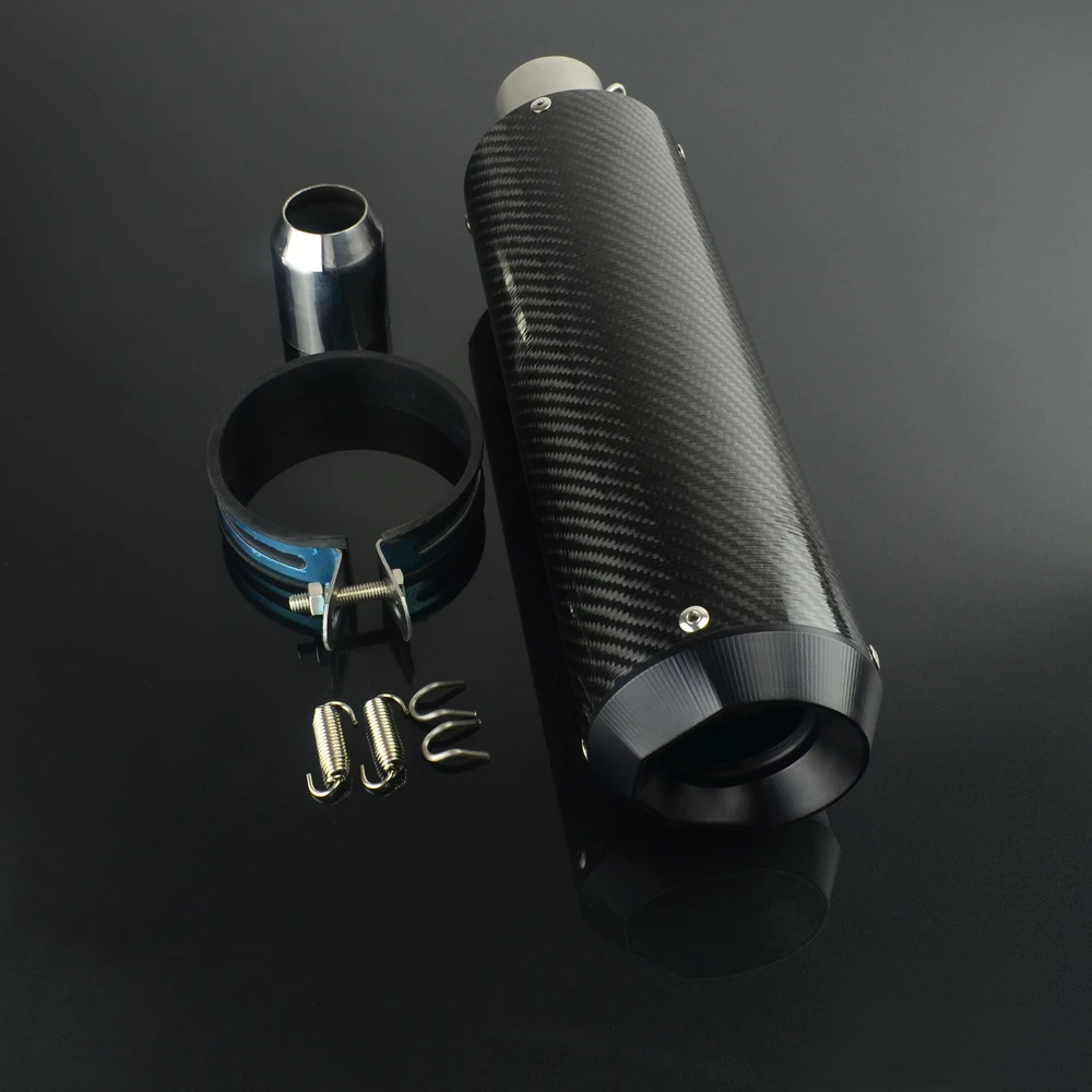 Глушитель для мотоцикла 38 мм 51 алюминиевый глушитель из углеродного волокна