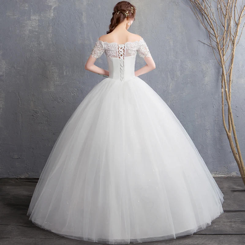 Fansmile Новое винтажное Тюлевое свадебное платье Vestidos de Novia бальное платье принцессы Свадебное платье невесты FSM-623F