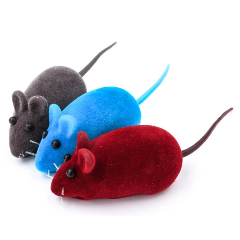 

3 Pcs Pet Cats Colorful Funny Mouse Toys for Solving Boredom Kittens Squeaky Toys