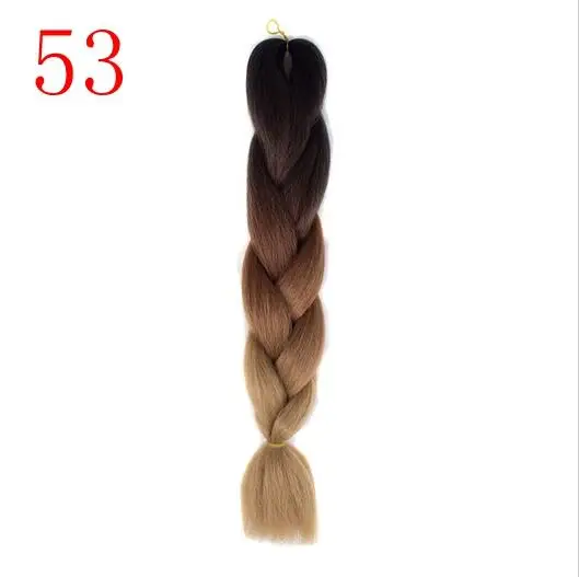 #22 LISI HAIR Jumbo Braids Ombre long Synthetic Braiding Hair Blonde Pink Blue Grey multiple colour 100g 24 inches - Цвет: #22
