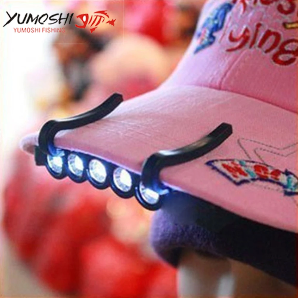 Ночная рыболовная лампа 5 светодиодных зажимов заколка-шляпка для рыбалки на