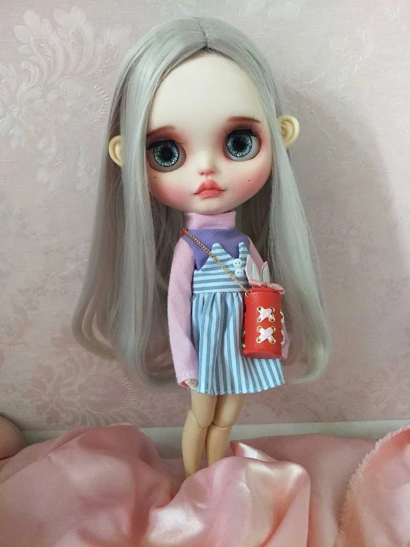 1 шт. милые куклы исходящие пакеты кролик красная цепь сумки для blyth, kurhn, 1/6 bjd OB11 куклы аксессуары ведро сумки