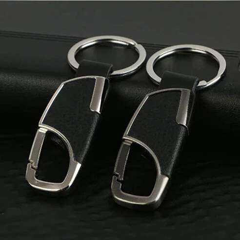 Автомобильный Стайлинг металлический первый слой брелок из коровьей кожи чехол