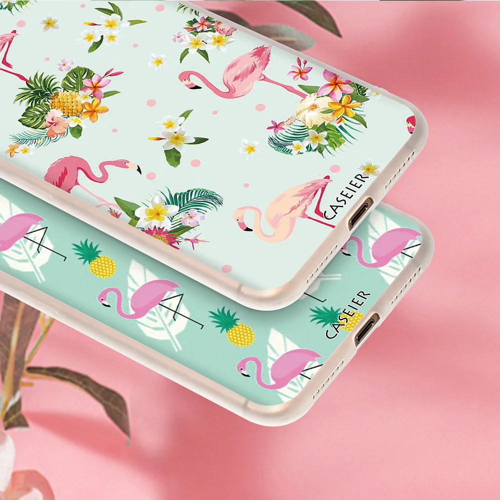 Caseier Фламинго чехол для iPhone 7 Plus 8 XR XS MAX задняя крышка X 6 S 5 5S SE Coque Funda Capa x xs max xr 6s