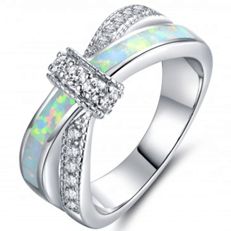 Размер 4-12 серебро 925 пробы австралийское кольцо с огненным опалом для свадьбы