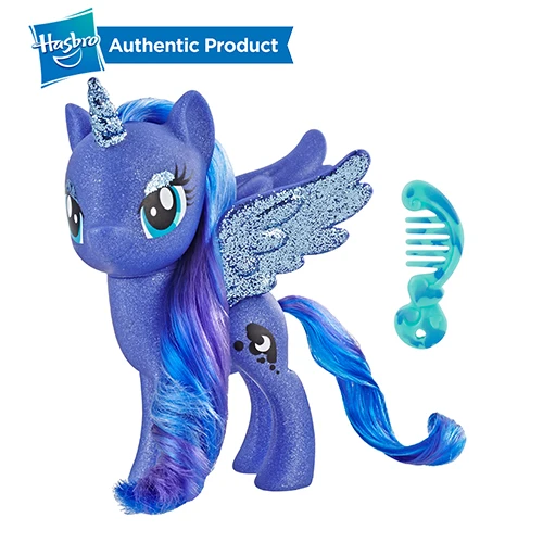 LUNA FurReal Friends, My Little Pony с рисунком из мультфильма «Мой Маленький Пони» Игрушки Принцесса Селестия сверкающие 6-inch Figure для детей в возрасте от 3 лет и старше корни волос куклы голова манекена - Цвет: LUNA