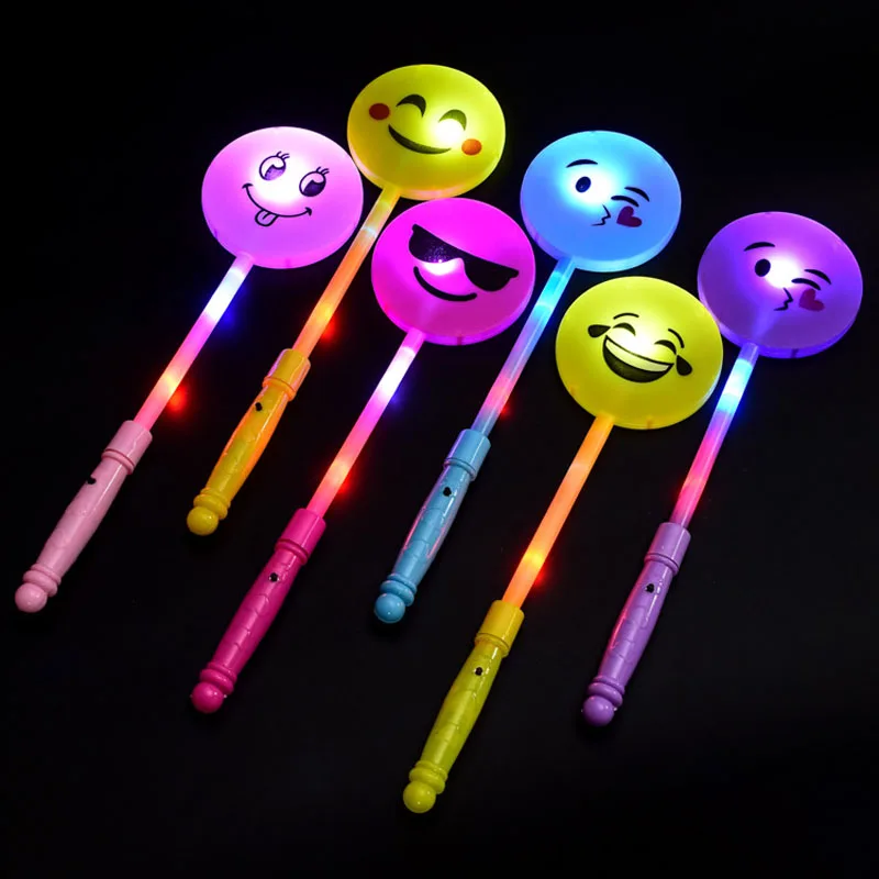 300 stks светодиодный Kleurrijke концерт вечерние клуб Cheer Glimlach Gezicht Emotie Glowsticks светящиеся