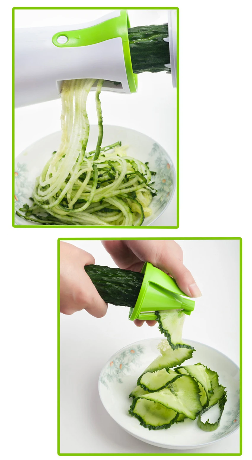 Портативный Овощной спиральный резак терки морковь Cucumis Sativus слайсер спагетти паста кухонные инструменты для приготовления пищи