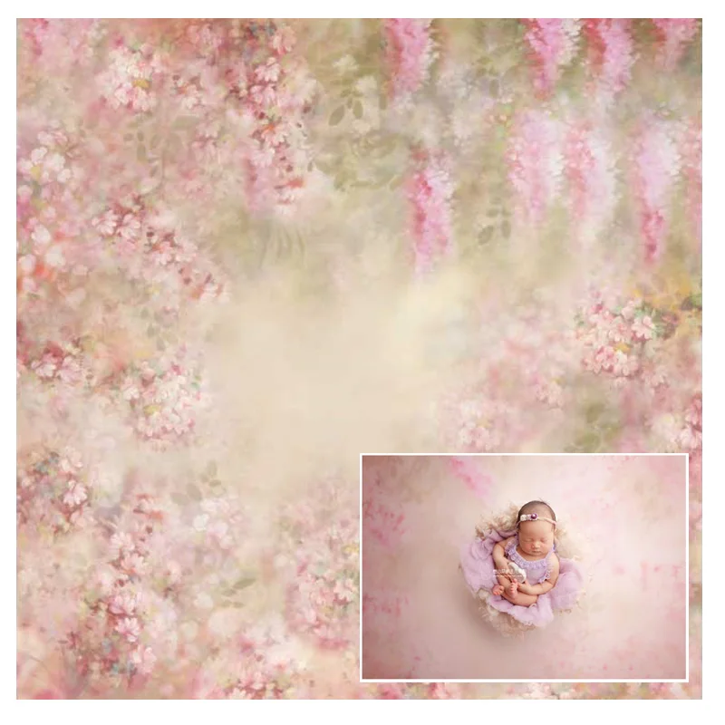 1 5*1 5 m фон для фотосъемки с изображением розовых цветов baby shower принтом фото