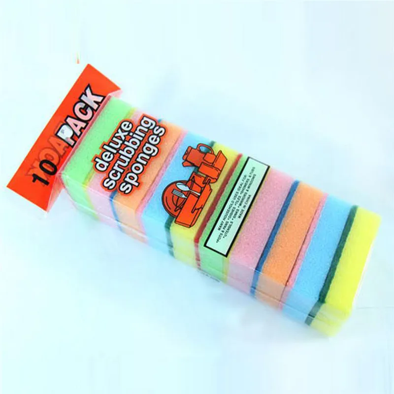 10 шт губки для чистки универсальный набор губчатых кисточек кухонные чистящие