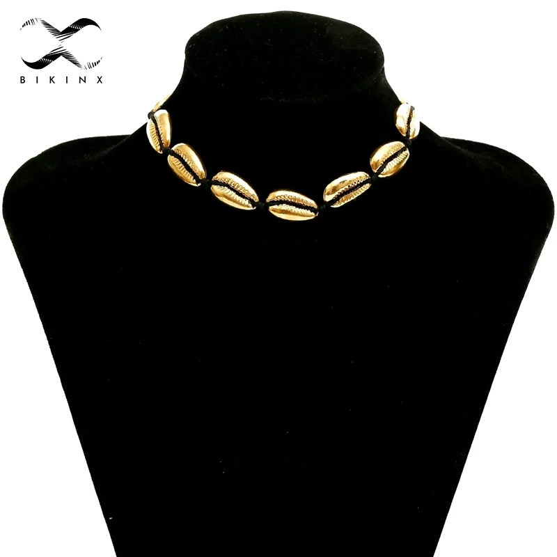 Bikinx Новинка модная цепочка колье золотистого цвета ювелирное изделие медный