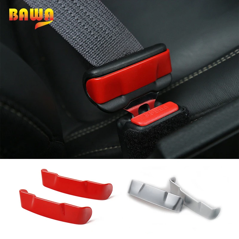 

BAWA Interior Mouldings for Jeep Cherokee 2014-2016 ABS Seat Safety Belt Buckle Cover Decoration for Cherokee Accessories