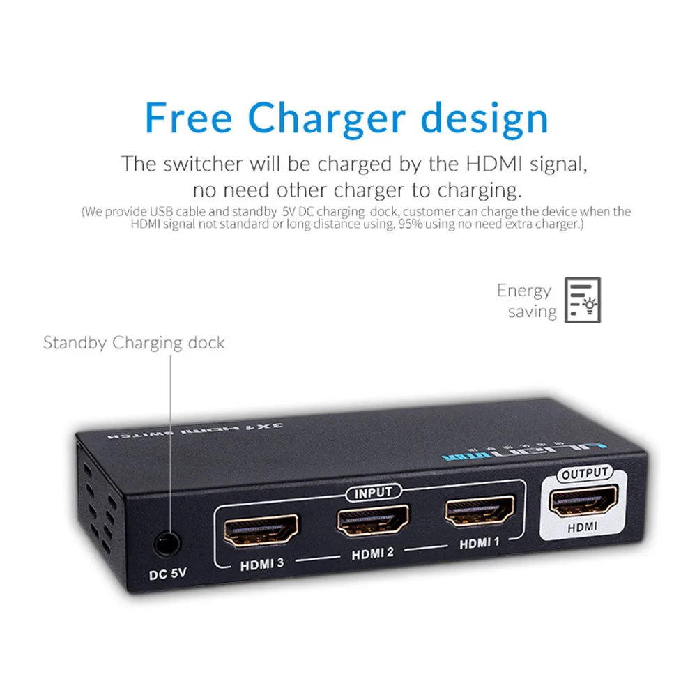 Unnlink HDMI 3 порта переключатель в 1 выход 4 1080P 4K адаптер для XBOX One 360 PS4 Smart LED TV MI Box