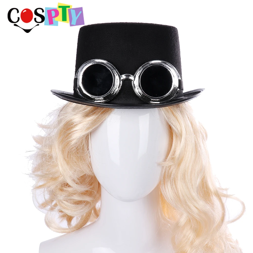 Cospty винтажные черные шапки в стиле панк с очками карнавальный костюм аксессуары