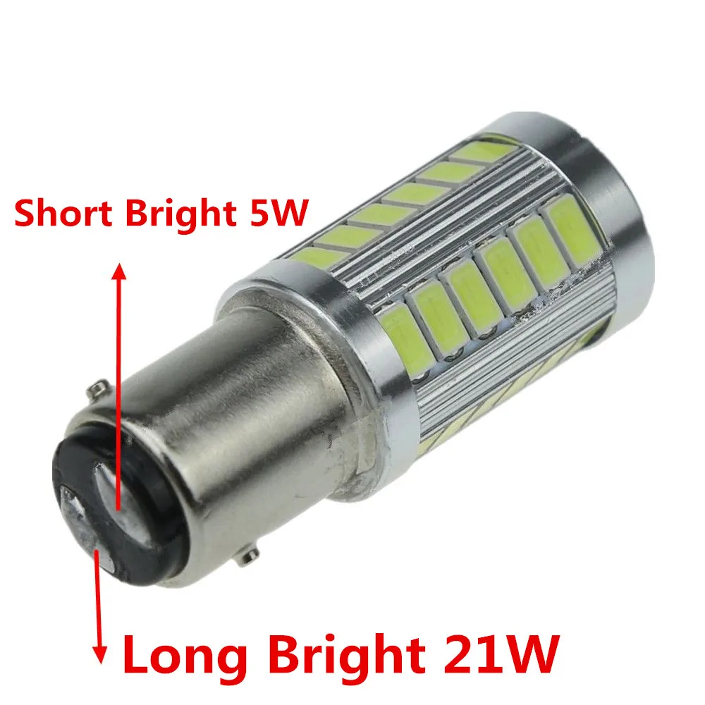 1157 BAY15D P21/5 W 33 SMD 5630 5730 Автомобильные светодиодные лампы аварийной остановки, задние лампы, автомобильные задние лампы заднего хода белого цвета