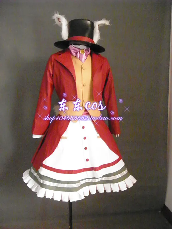 Искусство Алисы: безумие: возвращает тыкать костюм для косплея платье с шапочкой