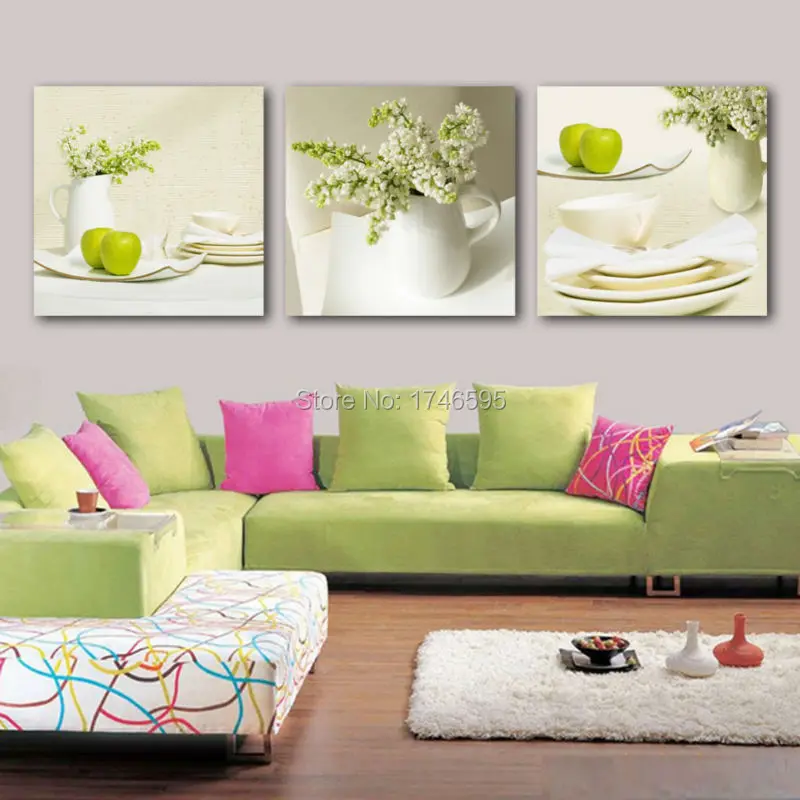 Современный домашний Настенный декор большого размера 3 шт. для гостиной