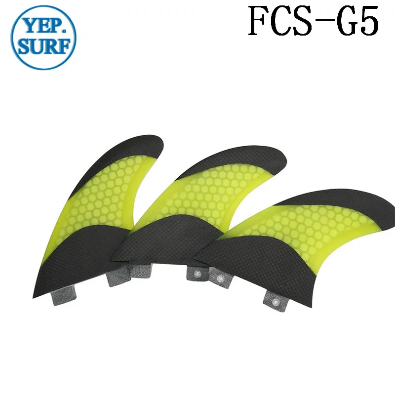 Выпрямитель для серфинга FCS G5 плавники желтого цвета из стекловолокна плавник с