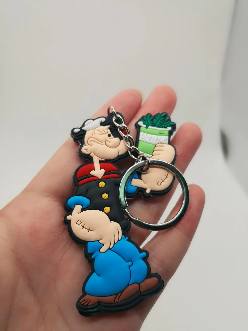 Аниме Popeye the Sailor cos двойной ПВХ брелок оливковый Oyl фигурки ключ chian брелок для мужчин и женщин дети Llavero игрушки подарок вечерние
