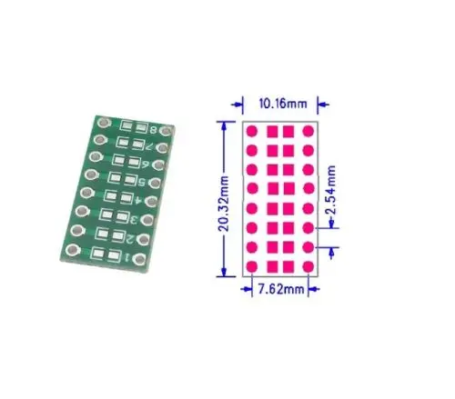 

5 pcs SMD/SMT Components 0805 0603 0402 to DIP Adapter PCB Board Converter S