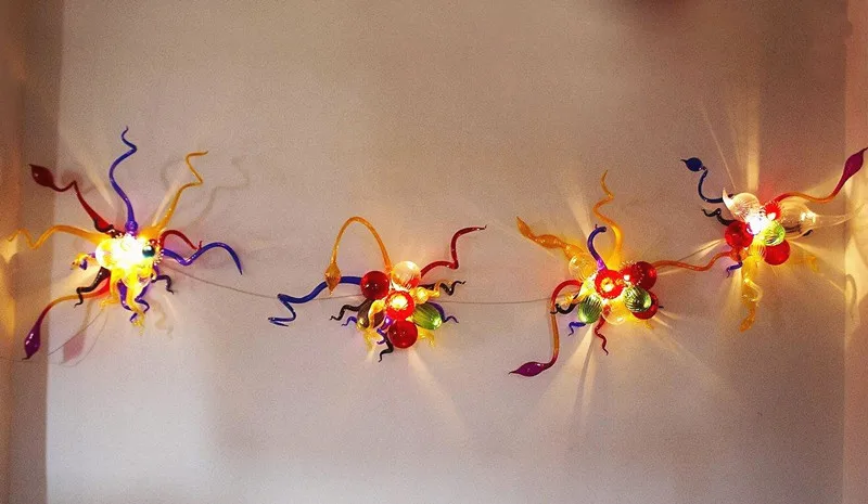 

Christmas Light Decoration Wall Sconce Free Shipping Modern Hand Blown Glass Wall Lamps