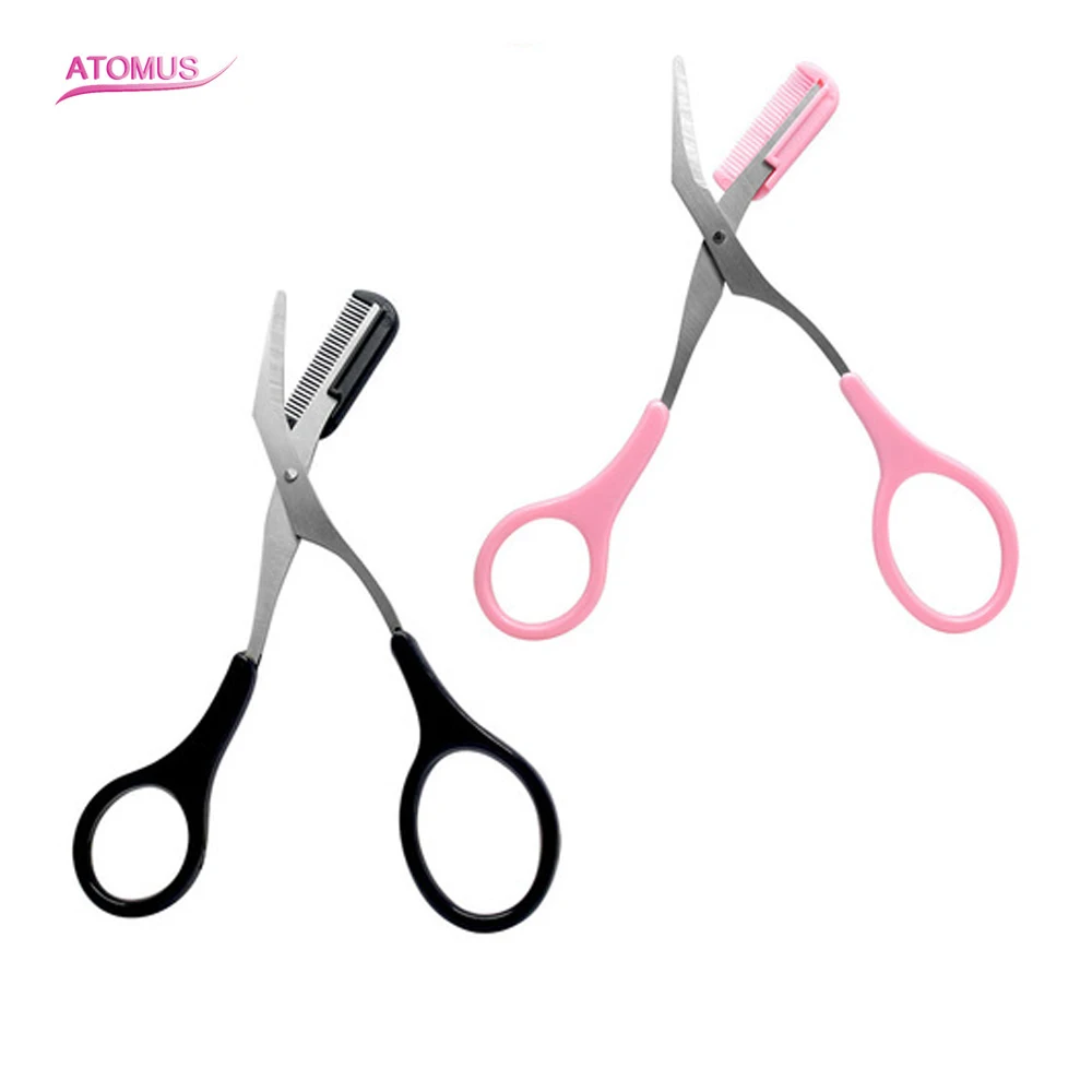 1 шт. ножницы для стрижки бровей с расческой удаления волос гребень уход