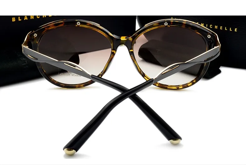 Поляризационные солнцезащитные очки Blanche Michel Cat eye, женские солнцезащитные очки в розовой оправе, брендовые дизайнерские женские очки с коробкой