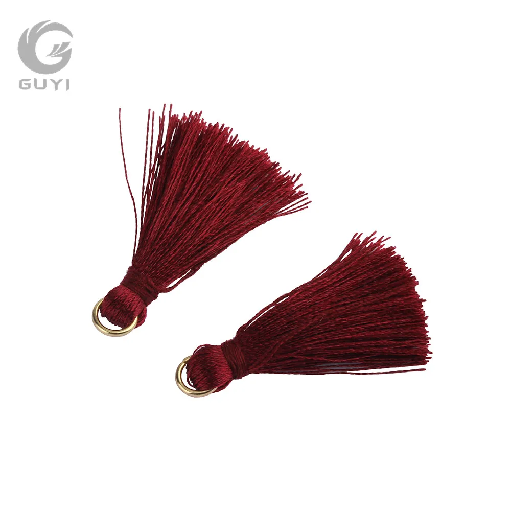 Color No.21 21 Цвета мини-Ленточки 10 шт./лот полиэстер DIY кисточка 3 см Ленточки для ювелирных изделий серьги аксессуары - Цвет: Color No.21